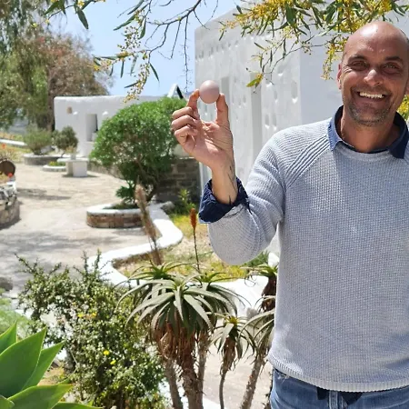 펜션 Romantic Sunset Cycladic House In Sotires *