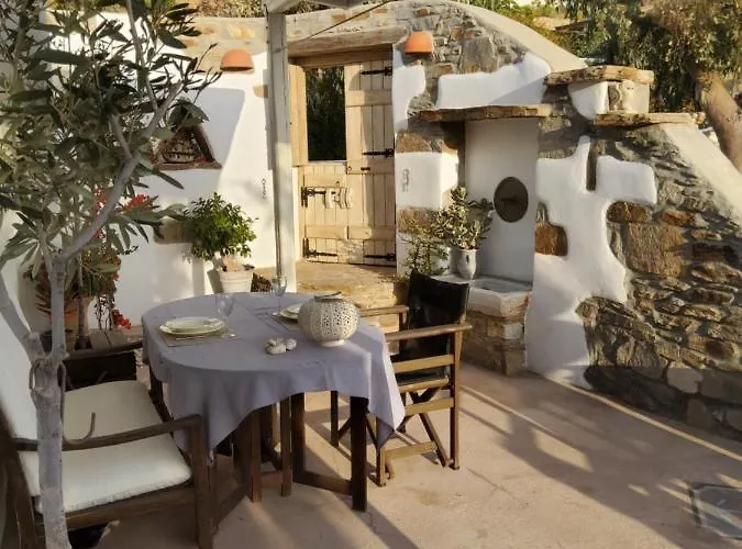 펜션 Romantic Sunset Cycladic House In Sotires *