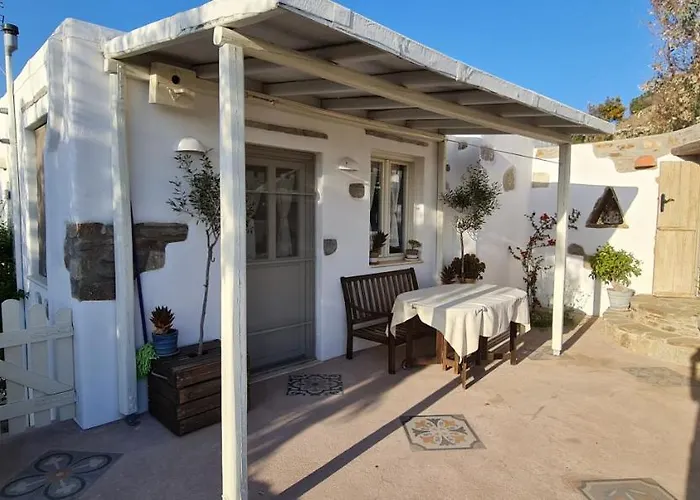 펜션 Romantic Sunset Cycladic House In Sotires