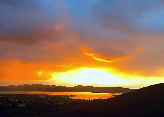 Romantic Sunset Cycladic House In Sotires * Moni Christou Dasous